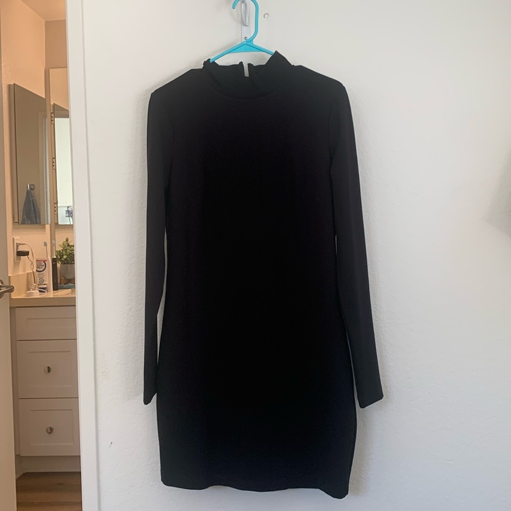 White House Black Market Aura sculpt Black Dress Size 14